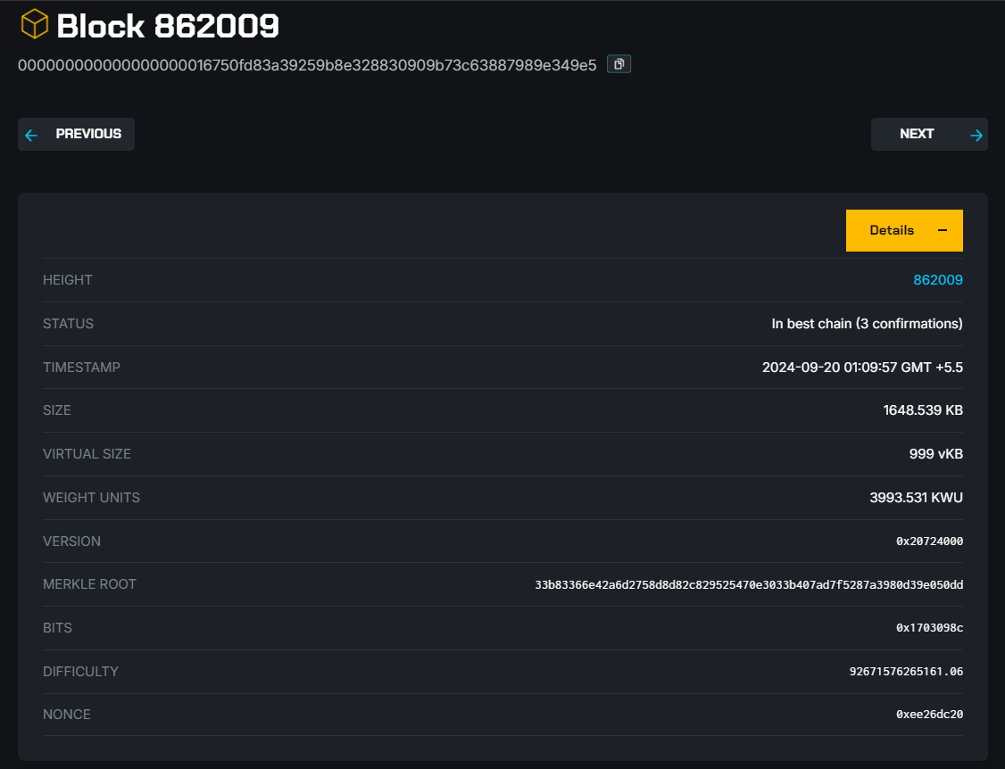 Block Transaction